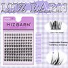 MIZ BARN False Eyelashes 120pcs C Curl Lash Clusters, 11-13mm Natural Individual Lashes Wispy Lashes For Beginners Perfect DIY Eyelash Extensions For Flawless Looks(C-11-13mm MIX)(demon)