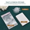 Earring Cards, Set Earring Making Supplies with 100 Pcs Earring Holder Cards 200 Pcs Earring Backs and 100 Jewelry Packaging for Earrings Necklace Jewelry Display, Jewelry Bags 3.5x2.4 Inches (White)