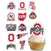 Ohio State Cupcake Toppers (24 Pieces) Ohio State University Party Supplies for OSU Buckeyes Football Tailgating, Birthday Gift, Graduation Party Decorations (Ohio State Buckeyes)
