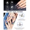 24Pcs Planet Nail Charms, CYHYII 3D Y2K Nail Art Charms Exquisite Rhinestones Gems Diamond Saturn Shape Nail Accessories for Women Girls Nail Art Design DIY Craft Crystals Jewelry(6 Colors)