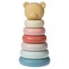 Mary Meyer Baby and Toddler Toys Simply Silicone Stacking Rings for 6+ Months Old Preschool Gifts, 6-Inches, Teddy