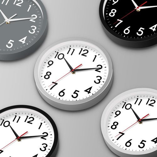 DAXSMY Wall Clock, Analog Clock 10 Inch, Silent Non-Ticking Wall Clocks Battery Operated Decorative for Kitchen, Office, Bedroom, Bathroom(Black)