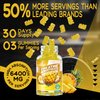 Creatine Monohydrate Gummies Complex 6400mg for Men & Women -Advanced Formula W/L-Taurine + Vitamin B12, Sugar Free Chewable Supplement,90 Pineapple Gummies