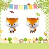 HORUIUS Fox Balloons Fox Shaped Foil Mylar Balloons for Baby Shower Kids' Boys Woodland Animals Theme Birthday Party Supplies Decorations 25 Inchs 5PCS