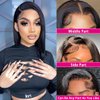 10 Inch Bob Wig Human Hair 13x4 HD Lace Front Wigs Human Hair Pre Plucked Short Bob Wig Lace Frontal Wigs for Black Women Human Hair Bob Wig 180% Density Straight Human Hair Wigs Natural Color
