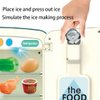 Kitchen Toys Fridge Refrigerator with Ice Dispenser Pretend Play Appliance for Kids, Play Kitchen Set with Kitchen Playset Accessories for Boys & Girls Music and Light