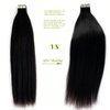 Yaki Tape in Hair Extensions Human Hair,Natural Black Hair Extensions Real Human Hair Yaki Straight Tape ins for Black Women,Invisible 20 Pcs Tape in Hair Extensions 14Inch 50G Double Sided Tape Hair