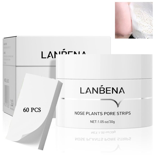 LANBENA Blackhead Remover Strips, Deep Cleansing Nose Strips, Pore Strips Blackhead Remover for Face, Black Head Remover for Nose, 10-15min Leaving Your Skin Fresh and Clean