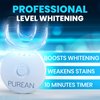 Purean Teeth Whitening Kit with LED Light – 2 Syringes of 5ml Professional 35% Carbamide Peroxide Tooth Whitener Gel – Bright White Smile Set with Mouth Tray