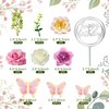 19 PCS Flower Cake Toppers Butterfly Cake Decorations with Artificial Pink Rose Flowers Eucalyptus Butterflies for Girls Birthday Party Wedding Baby Shower Supplies (HOT PINK)