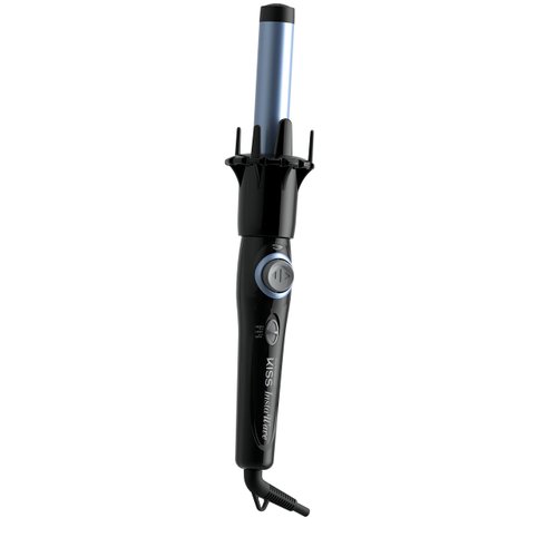KISS Professional Blue Instawave Automatic Curling Iron with Heat Resistant Pouch, 1"