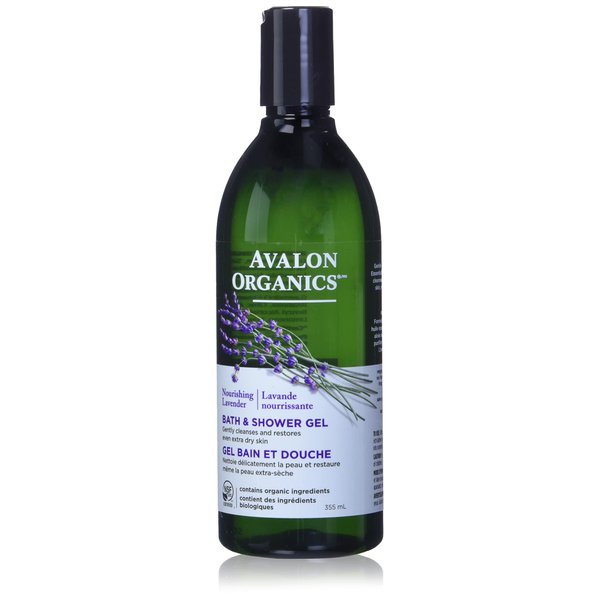 Avalon Organic Botanicals, Bath & Shower Gel, Lavender, 12 oz