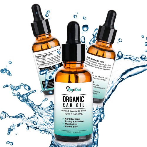 Natural Mullein Ear Wax Removal Oil & Cleaner with Garlic | Pain & Earache Drops | Earwax Softener, Moisturizer & Allergy Soothing | Tinnitus, Itching, Ringing, Infections & Clogged Ears Relief