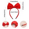 Aswitnove 6 Pcs Bow Headbands for Women Grosgrain Ribbon Red Hair Bow Knot Hair Hoop Cute Hair Accessories for Women Christmas Birthday Cosplay Style A
