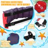 Inflatable Swim Belt Pool Flotation Belt Portable Waist Floatation Belt for Adults Adjustable Floating Belt Swimming Training Aid Waist Belt with Buckle and Rope for Swimming Beginner(1 Piece)