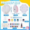 Rotatingpals 12 Pcs Sea Shell Painting Kit, Arts and Crafts Gifts, DIY Seashell Jewelry Craft Kits, Art Activity Gift for Birthday Party Jewelry Making Idea Gifts