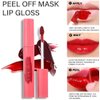 3 Colors Long-Lasting Peel Off Matte Lip Tint，Matte Natural Mist Lip Tinted，Peel Off Lip Liner Tattoo Stain，Highly-Pigmented Peel Off Lip Gloss，Non-Stick & Waterproof Formula，Transfer-proof