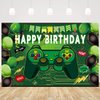 Happy Birthday Backdrop Banner Video Game Birthday Party Decorations Supplies for Game Fans Kids Boys Gaming Party Props Party Accessory Party Decoration Supplies