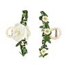 Yonchic 2-Piece Multiple Shapes Metal Hair Clips, Camellia Flower Hair Claws for Thin/Medium Thick Hair, Elegant Rose Barrettes Strong Hold Hair Clamps Non Slip Cute Fabric Hair Accessories