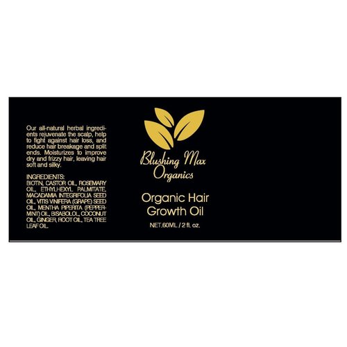 Blushing Max Organic Rosemary Mint Hair Growth & Strengthening Serum - Peppermint, Castor, Coconut, Ginger Oils, Biotin, Scalp Treatment for Moisturizing and Hair Growth
