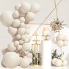 White Sand Balloons 12inch 50pcs Nude White Latex Balloons Matte Off White Balloons Baby Shower Party Balloons for Birthday Wedding Party Decoration