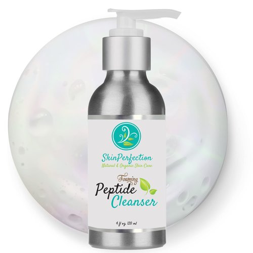 Skin Perfection Foaming Peptide Cleanser EWG VERIFIED Healthy Boost Amaranth Natural Amino Acids & Botanicals Soothing Facial Cleanser Face Wash Foam 4 oz