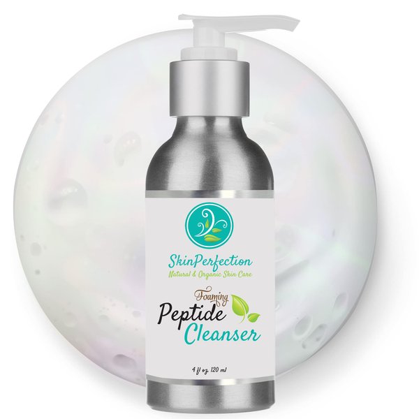 Skin Perfection Foaming Peptide Cleanser EWG VERIFIED Healthy Boost Amaranth Natural Amino Acids & Botanicals Soothing Facial Cleanser Face Wash Foam 4 oz