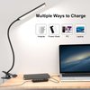 Vansuny Clip on Light LED Desk Lamp with Eye-Caring LED Light and Metal Clip, 11 Level Brightness 3 Color Modes, Power by USB Port 5W Flexible Gooseneck Reading Light for Home and Office (5W, Black)
