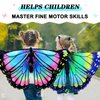 iROLEWIN Toddler Kids Butterfly-Wings-Costume for Girls Fairy-Wings-Bulk Boys Bug Dress-Up Party Favors Christmas Gifts Toys