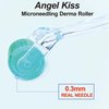 Angel Kiss Derma Roller REAL NEEDLE Advanced Version5 for Face Body Beard - 192 Individual Titanium Micro Needles 0.3mm Microneedling Roller Includes Storage Case