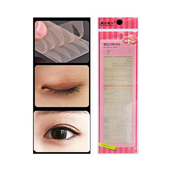 120 Pcs Super Invisible Clear Lace Transparent Double Eyelid Tape Glue Not Included