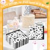CHENGU 100 Pieces Paw Print Napkins 2 Layers Paw Print Party Supplies Farm Animal Party Napkins for Animal Themed Birthday Party Western Part, 5 x 5 Inch(Black)