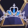 CASOLVX Princess Rhinestone Crown Kids Dress-up Crown Headband Crystal Tiara Hair Accessories for Birthday Wedding Halloween Cosplay