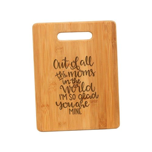 Engraved Bamboo Wood Cutting Board for Mom - Unique Mother's Day Gift