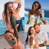 46 Sheets Temporary Tattoo for Men Women, 8 Full Arm Shark Dolphin Fake Tattoos, 8 Half Arm Ocean Jellyfish Turtle Fish Fake Tattoos, 30 Tiny for Adults Kids Body Tattoos Stickers Waterproof Realistic
