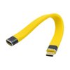 NFHK Yellow USB4 Extension Cable Slim Flat Male to Female 40Gbps with 100W Charging and 8K@60Hz