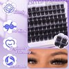 2 Style Lash Clusters Spiky Manga Lashes Cluster and Fluffy Volume Lashes D Curl Wispy Long Thick Eyelash Extensions 10-16mm False Eyelashes by FOINEMYED