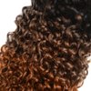 Kinky Curly Bundles Human Hair #4 Bundles Ombre Brown Human Hair Bundles 18 20 22 inch 3 Tone Brown and Black Kinky Curly Bundle Human Hair Extensions