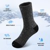 SIMIYA 5 Pairs Merino Wool Socks Mens, Super Thick Mens Hiking Socks Thermal Wool Socks for Cold Weather(7-13)