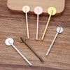 20 Pcs Hair Bobby Pins Hair Clips with Blank Round Tray Hair Pins Hairpin Cabochons Bases for DIY Crafts Bronze