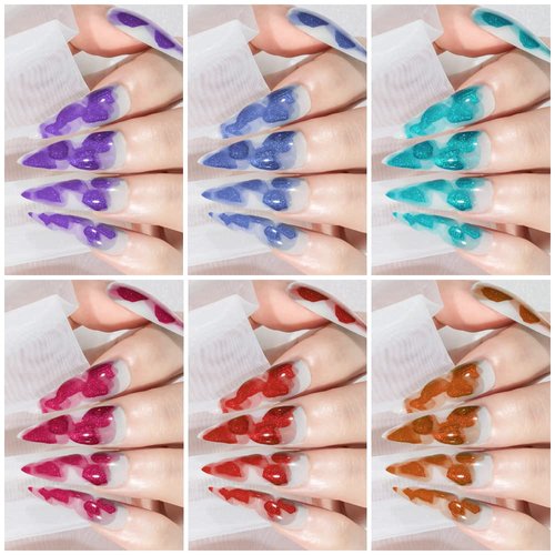 SUPWEE Blooming Watercolor Ink Gel Nail Polish Flower Nail Art Blossom Gel for Spreading Marble Effect Soak Off UV Gel Manicure 12 Colors 7ml(0.25fl oz)