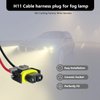 Yonput 2 PCS Fog Light Harness Connector with Wire, H11 Waterproof Pigtail Adapter Plug for Fog Light High Low Beam Bulb Replace Auto Accessories (Black)