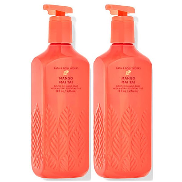 Bath & Body Works Mango Mai Tai Cleansing Gel Hand Soap 2 Pack 8 oz. (Mango Mai Tai)