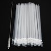 Jovitec 50 Pieces Reusable Drinking Straw Thick Plastic Straws with Cleaning Brush Clear Straw