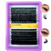 DAODER Lash Extension Fluffy 10-20MM Thick Long Lash Clusters 60D+80D Pestañas Pelo a Pelo Wispy Eyelash Extension Clusters D Curl Individual Lashes Pack 280pcs(60D+80D Thick Lash Clusters 10-20MM)