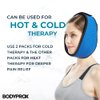 Bodyprox Face ice Pack for Jaw, Head and Chin, Adjustable Hot and Cold Wrap for Wisdom Teeth and TMJ Pain Relief, Nylon, Blue