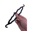 6PCS Black Plastic Bun Maker Curler Double Hook Hair Styling Crooked Hairpins Donut Bun Head Hair Twist Braid Hairdressing Tool Elegance Updo Hairstyles for Women Lady Girls