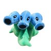 JHESAO 7" Pea Plants and Zombies Peashooter Plush Toys Threepeater PVZ Plush 1 2 Stuffed Soft Doll Three-Heads Ice Pea Toy New