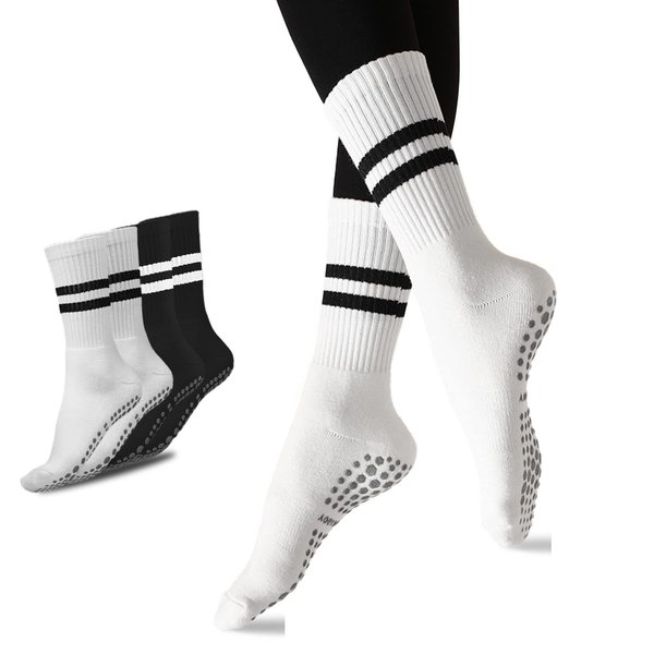 FLYDO Yoga Socks Pilates for Women with Grips, Non-Slip Socks for Pilates, Barre, Ballet, Fitness，Dance, Workout