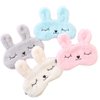 4 Pack Cute Animal Rabbit Sleeping Eye Mask Soft Plush Blindfold Sleep Masks Eye Cover for Kids Girls Women Home Sleeping Traveling